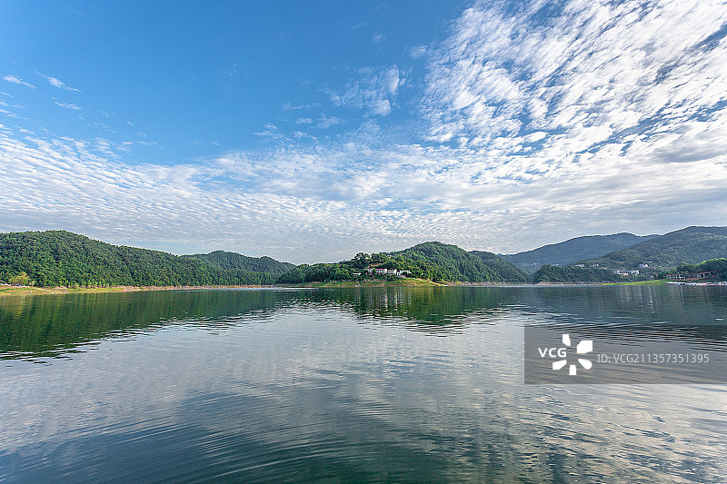 陕西省瀛湖风光图片素材