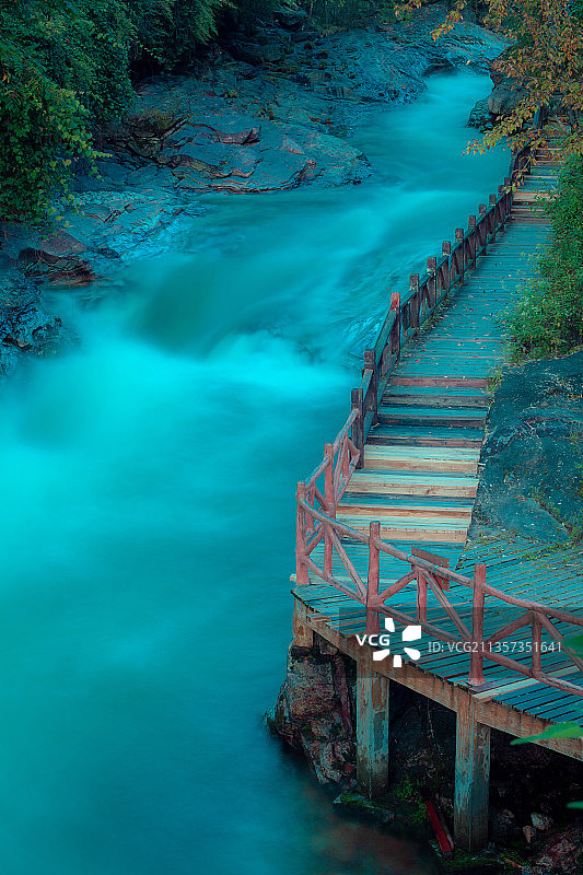 黄柏塬大箭沟自然风光图片素材