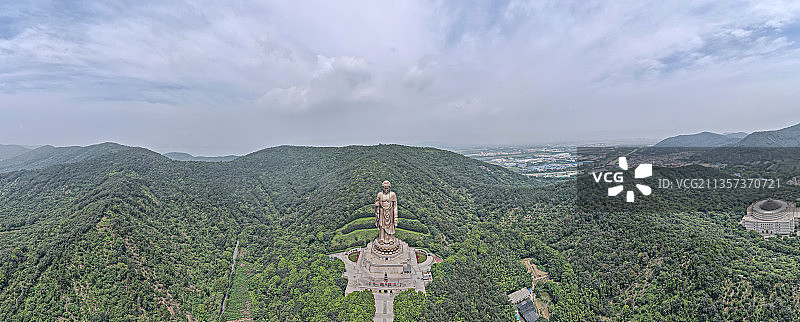 航拍灵山大佛风景区图片素材