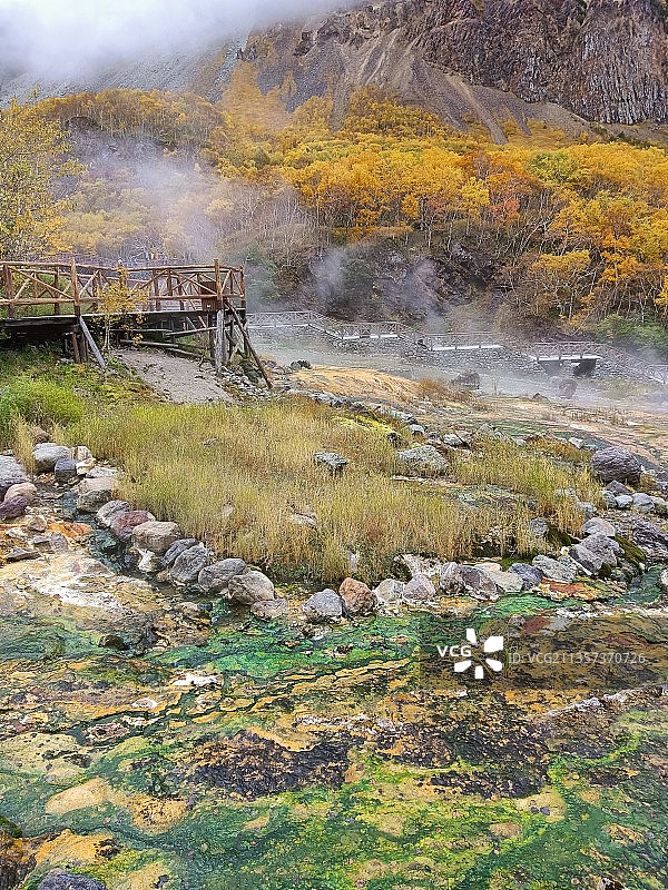 长白山温泉图片素材