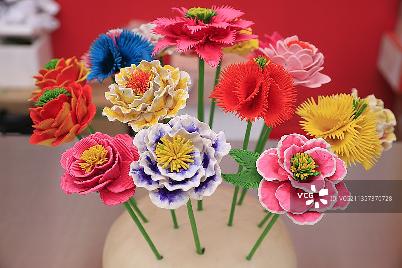 花馍造型：玫瑰花和面塑图片素材