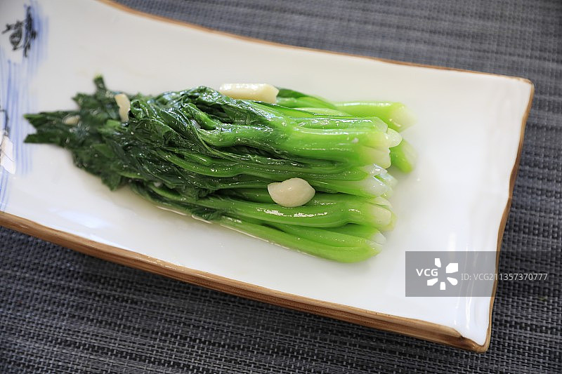 白灼菜心和生炒菜心图片素材