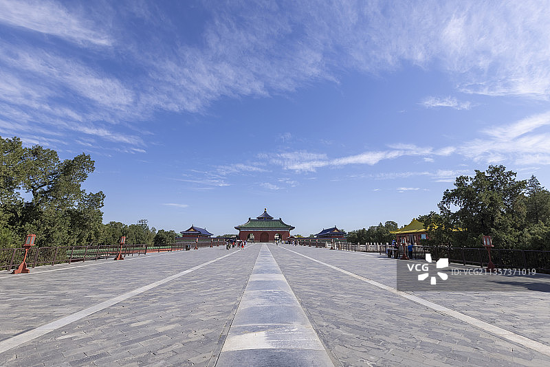 北京天坛公园祈年门-丹陛桥图片素材