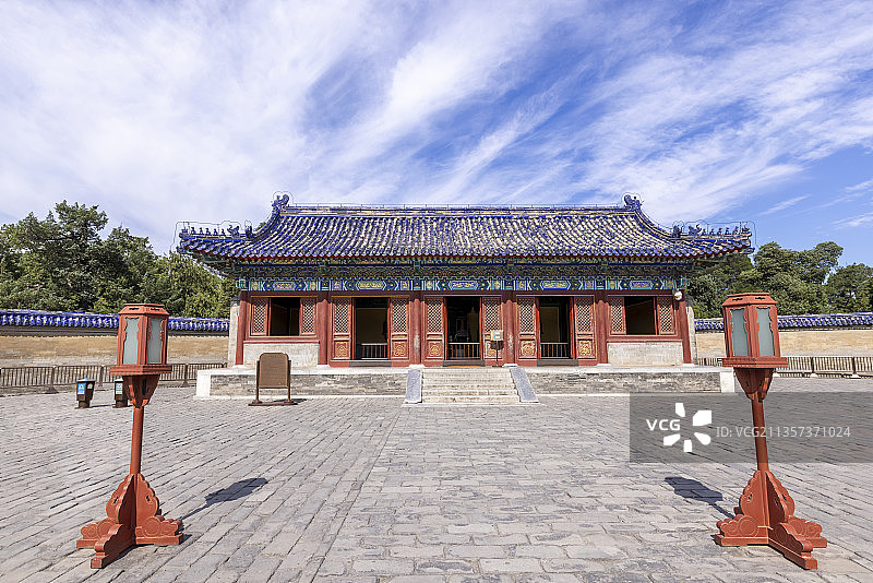 北京天坛公园皇穹宇西配殿图片素材