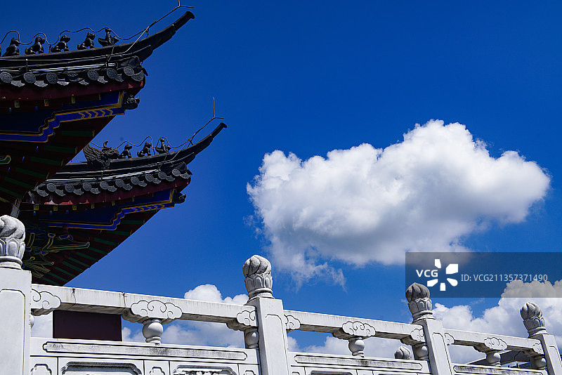 中国传统建筑  楼阁  飞檐图片素材