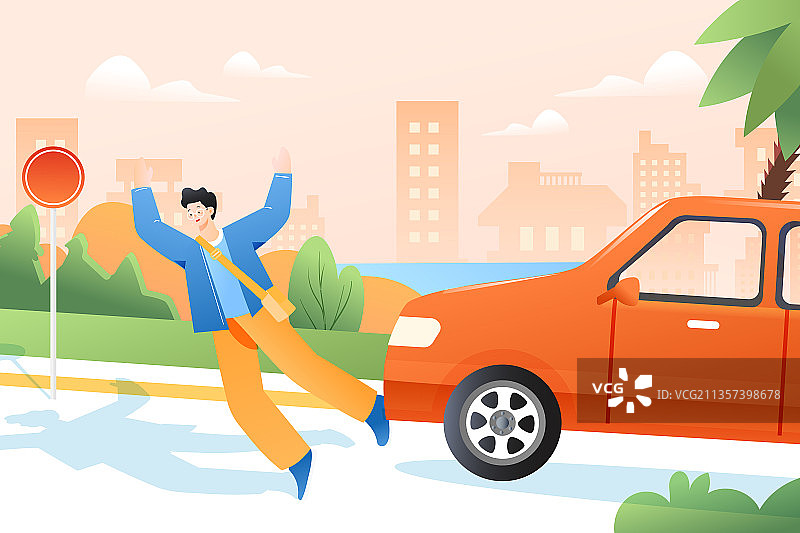 卡通熬夜伤身脱发治疗医疗健康出行交通意外险保险口罩矢量插画图片素材