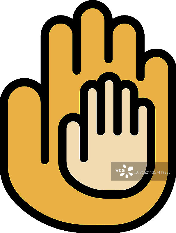 互助可靠性彩色轮廓图标图片素材