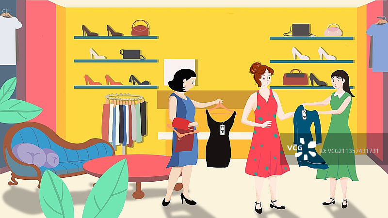 买衣服图片素材