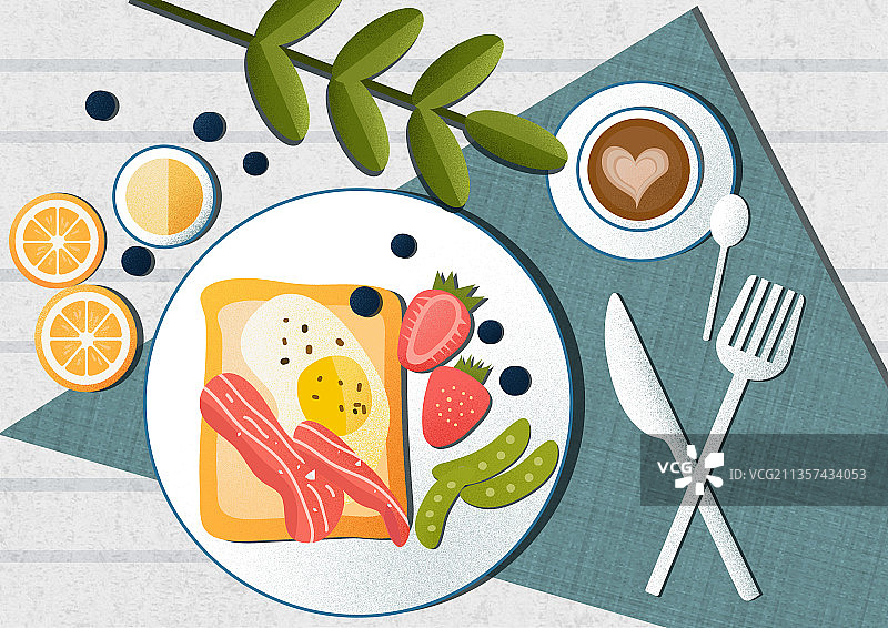 美食插画下午茶图片素材