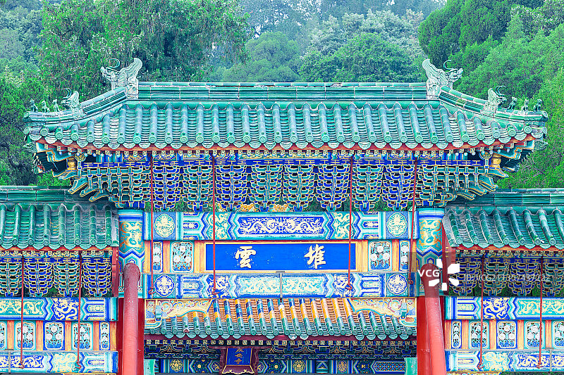 中国北京北海公园牌楼特写图片素材