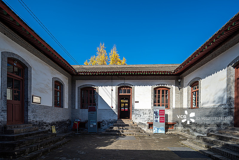 八路军西安办事处纪念馆内部建筑场景图片素材