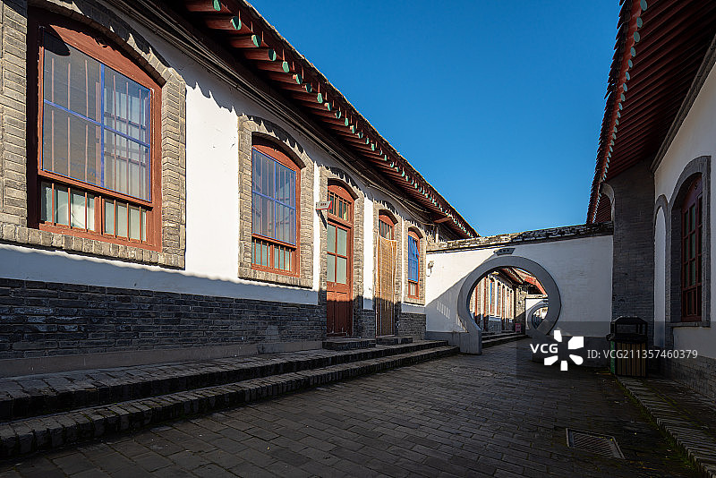 八路军西安办事处纪念馆内部建筑场景图片素材