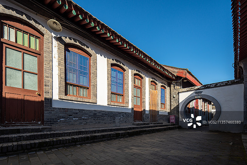 八路军西安办事处纪念馆内部建筑场景图片素材