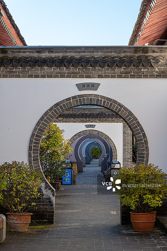 八路军西安办事处纪念馆内部建筑场景图片素材