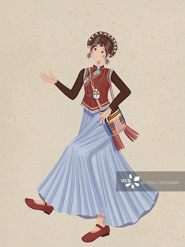 怒族少女图片素材