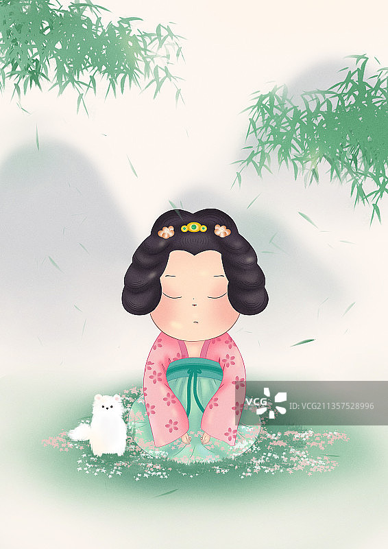 晨起冥想图片素材