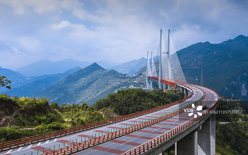 世界第一高桥贵州北盘江大桥图片素材