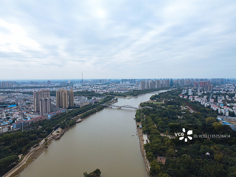漯河市  召陵区 沙河 交通北路 黄河中路 星光公园 观音阁图片素材