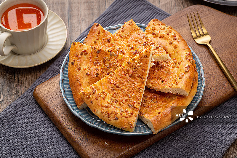 新疆圆形的花生味馕饼图片素材