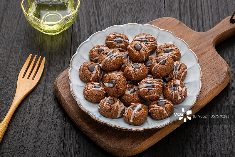 巧克力豆曲奇饼图片素材