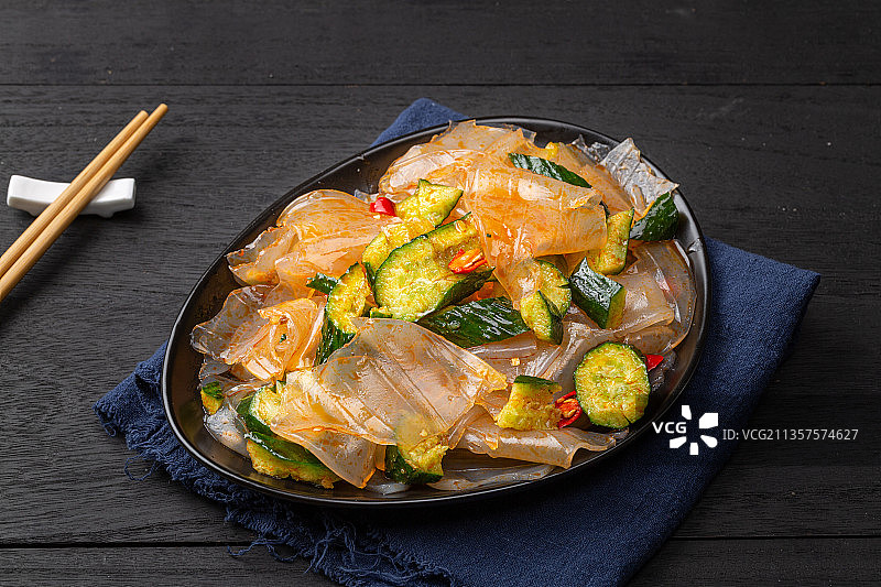 黄瓜拌粉皮图片素材