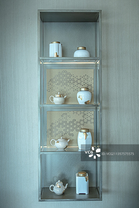 样板间内景茶具柜图片素材