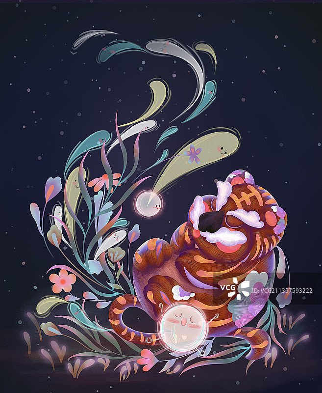 虎年插画图片素材