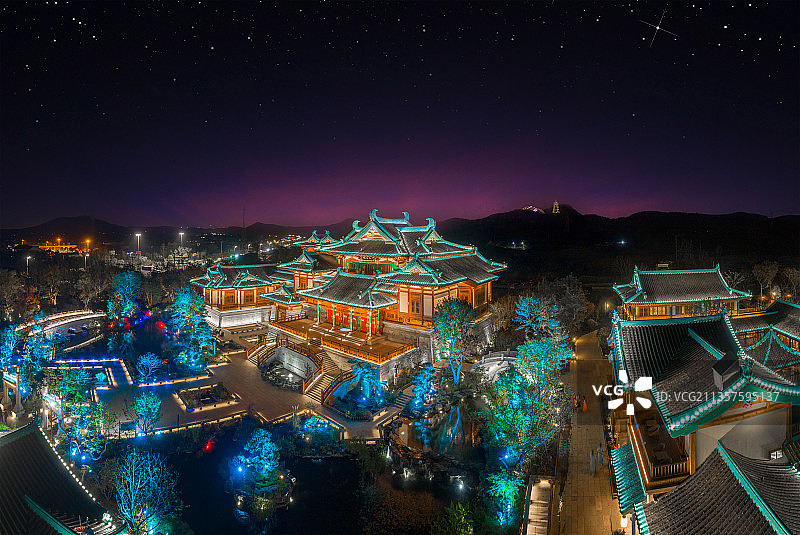 金陵小城夜色图片素材