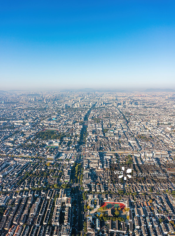 江苏苏州古城区航拍图片素材