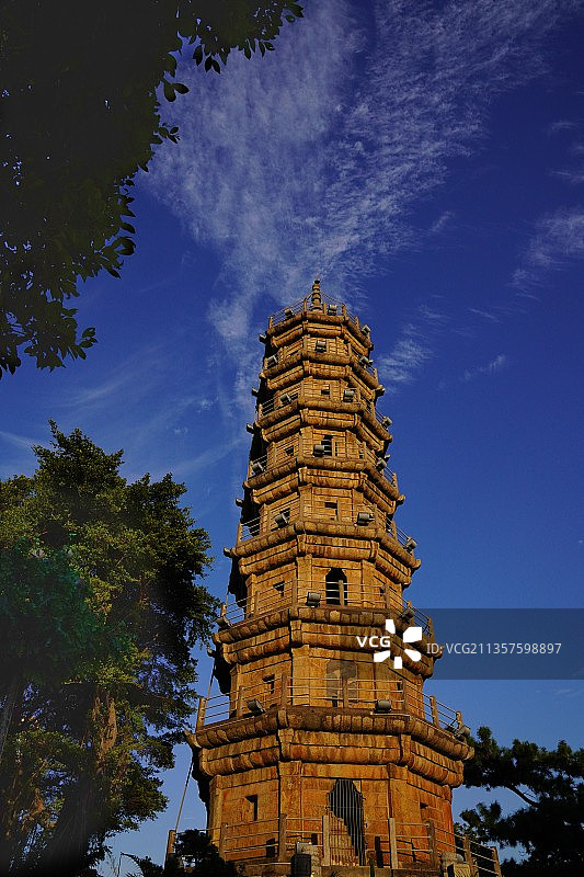 福州马尾晴朗天气罗星塔图片素材