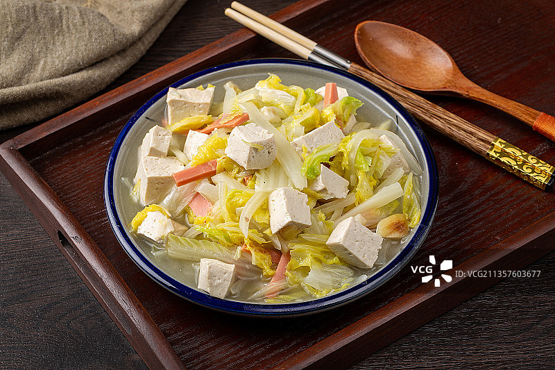 白菜炖豆腐图片素材