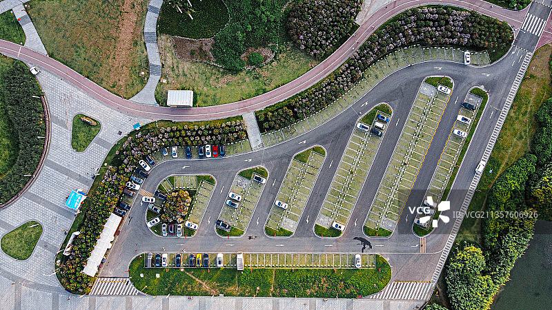 城市街道的高角度视图图片素材