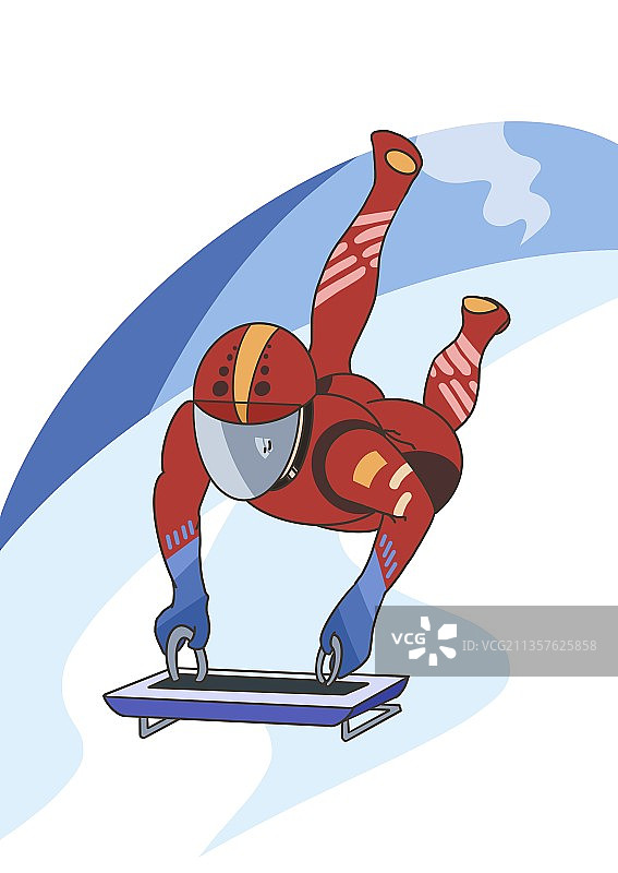 滑雪运动-俯式冰橇图片素材