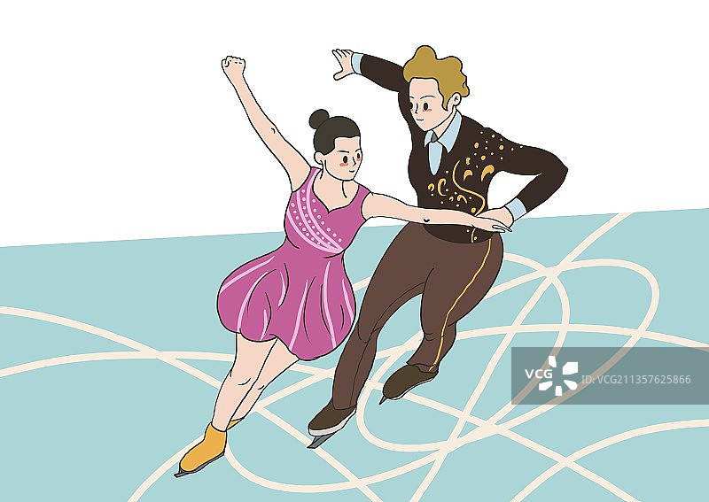 滑雪运动-花样滑冰2图片素材