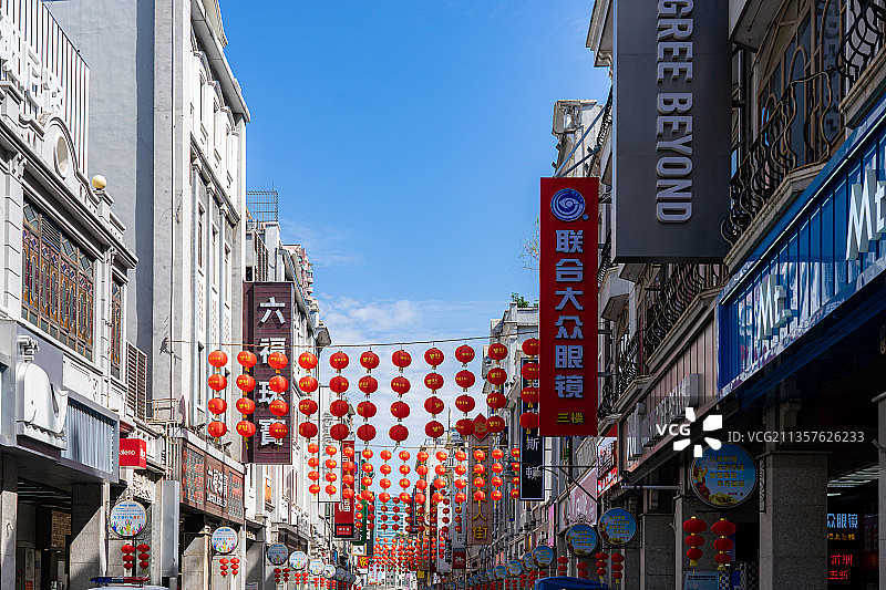 中国广州上下九步行街街景图片素材