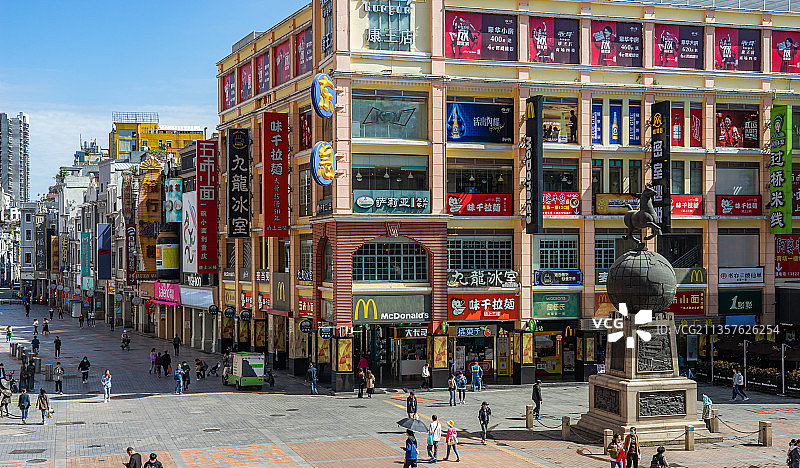 中国广州上下九步行街街景图片素材