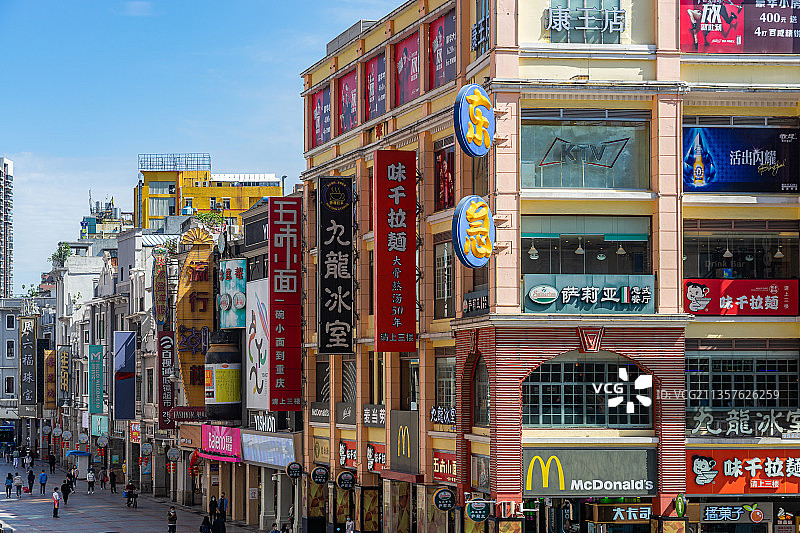 中国广州上下九步行街街景图片素材