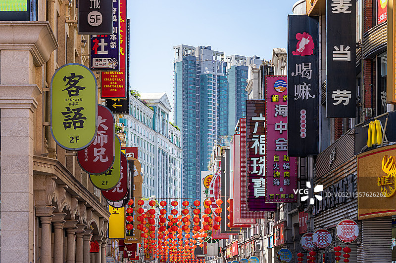 中国广州上下九步行街街景图片素材