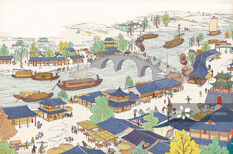 大运河故事图片素材