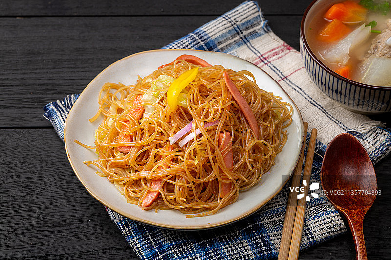 小吃炒米粉图片素材