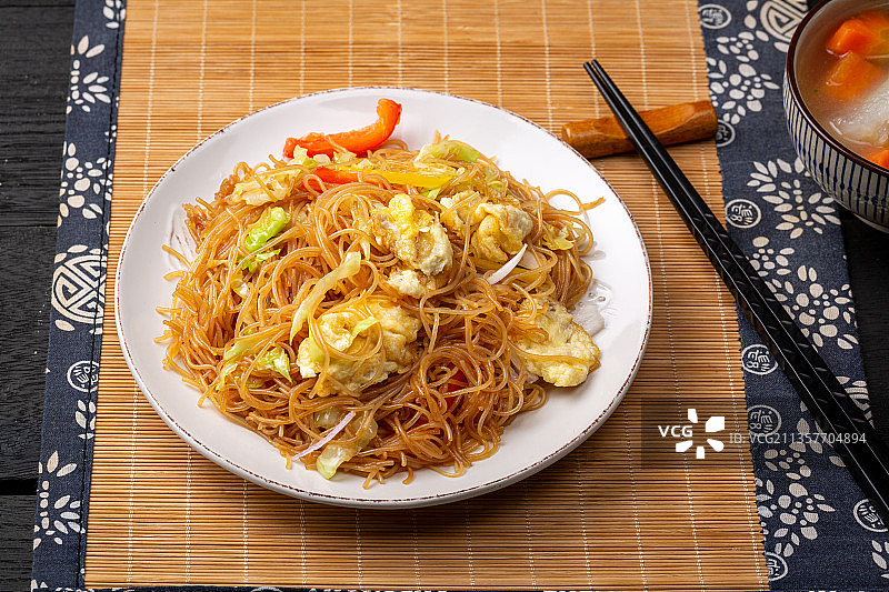 小吃炒米粉图片素材