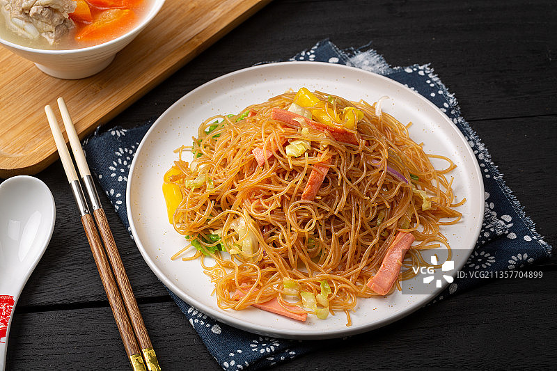 小吃炒米粉图片素材