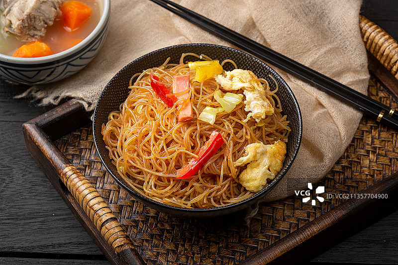 小吃炒米粉图片素材