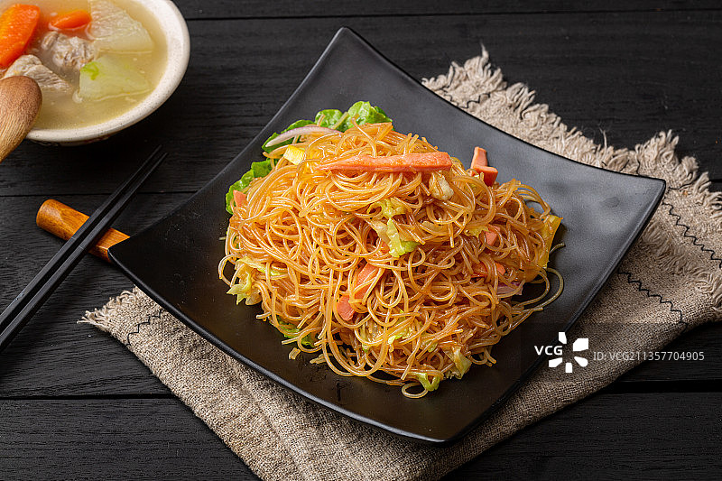 小吃炒米粉图片素材