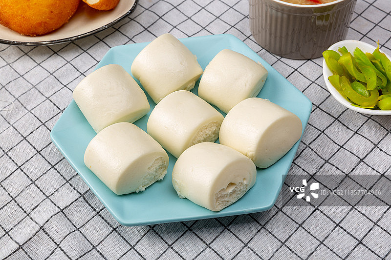 传统刀切馒头图片素材