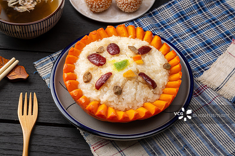 金瓜八宝饭图片素材