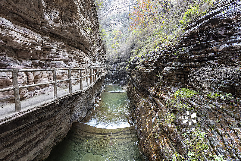 河南林州市石板岩乡太行大峡谷桃花谷景区图片素材