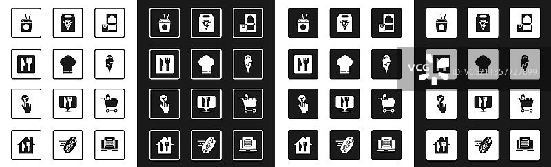 在线订购外卖厨师帽咖啡馆图片素材