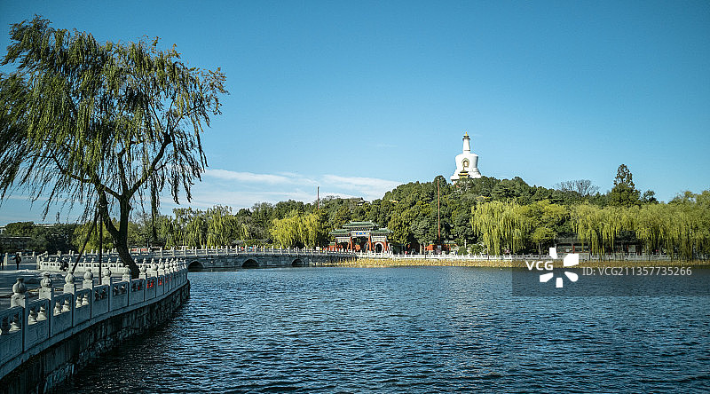 风和日丽的北海图片素材