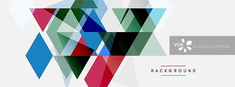 彩色三角形构成几何抽象图片素材